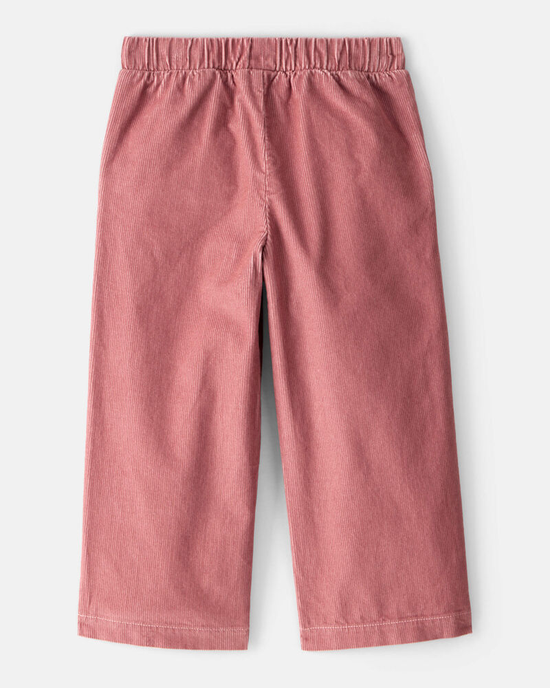 Toddler Girl Cotton Wide-Leg Pants - Pink, image 2 of 5 slides