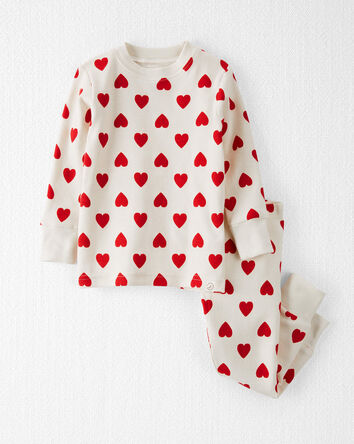 Baby Organic Cotton Pajamas in Forever Hearts Print, 