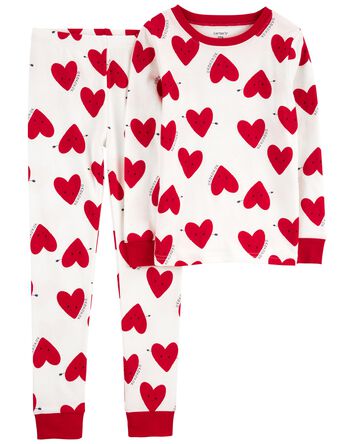 2-Piece Valentine's Day 100% Snug Fit Cotton Pajamas, 