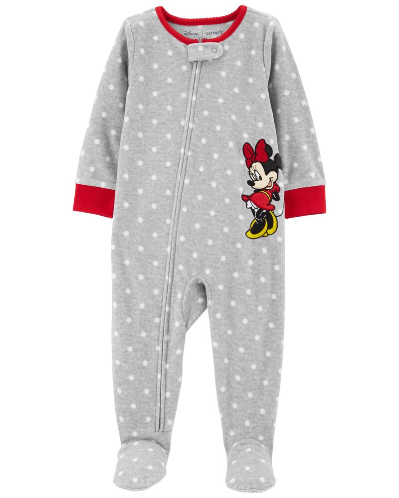 Baby 1-Piece Minnie Mouse Fleece Footie Pajamas, image 1 of 3 slides