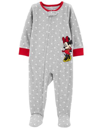 Baby 1-Piece Minnie Mouse Fleece Footie Pajamas, 