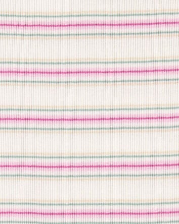 Baby Short Sleeve Striped Cotton Rib Tee, 