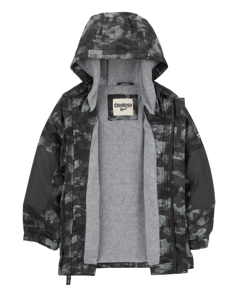 Toddler Camo Print Fleece-Lined Midweight Utility Jacket
, image 2 of 3 slides
