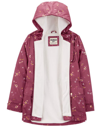 Kid Dragonfly Print Fleece-Lined Midweight Jacket
, 