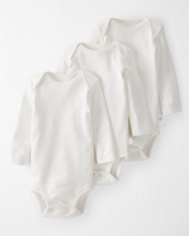 Baby 3-Pack Organic Cotton Bodysuits, image 1 of 4 slides