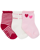 Baby Girl Valentine's Day 3-Pack Socks, image 1 of 5 slides