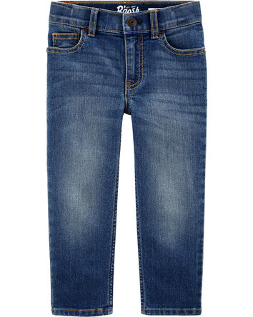 Baby Dark Blue Wash Straight-Leg Jeans, 