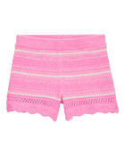 Toddler Striped Crotchet Knit Shorts - Pink, image 1 of 7 slides