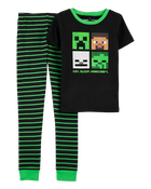 Kid 2-Piece Minecraft 100% Snug Fit Cotton Pajamas, image 1 of 3 slides