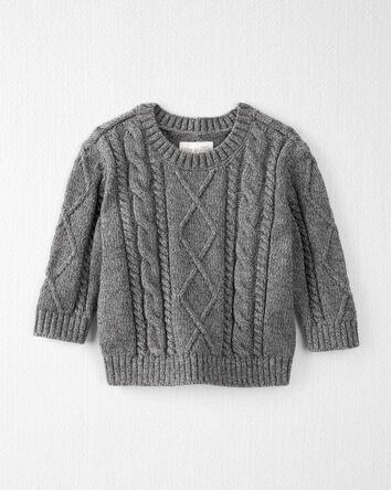 Baby Organic Cotton Cable Knit Sweater, 