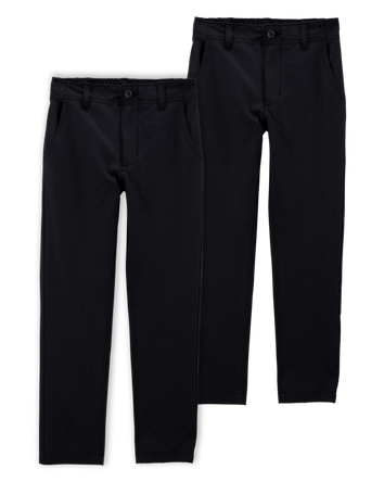 Kid 2-Pack Active Pull-On Uniform Pants - Black, 