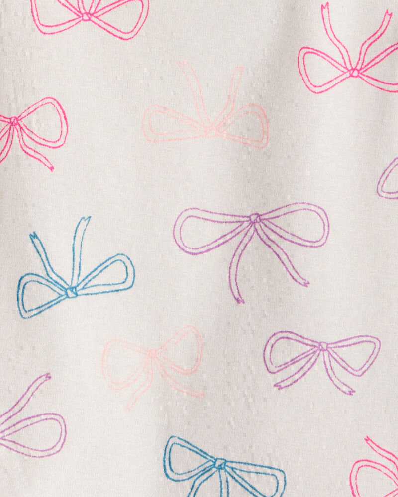 Baby Girl 3-Piece Bow Heart Print Long-Sleeve Dress Set , image 5 of 6 slides