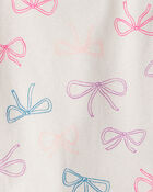 Baby Girl 3-Piece Bow Heart Print Long-Sleeve Dress Set , image 5 of 6 slides