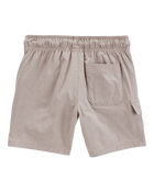 Toddler Everyday Quick Dry Shorts - Taupe, image 4 of 8 slides