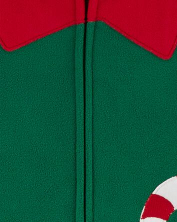 Kid 1-Piece Elf Fleece Costume Pajamas, 