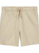 Khaki - Kid Pull-On Cotton Shorts