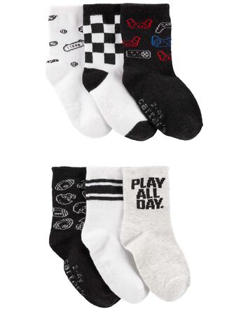 Toddler 6-Pack Gamer Socks, 