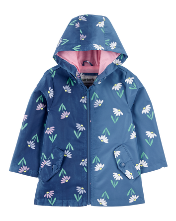 Toddler Color Changing Rain Jacket - Navy, 