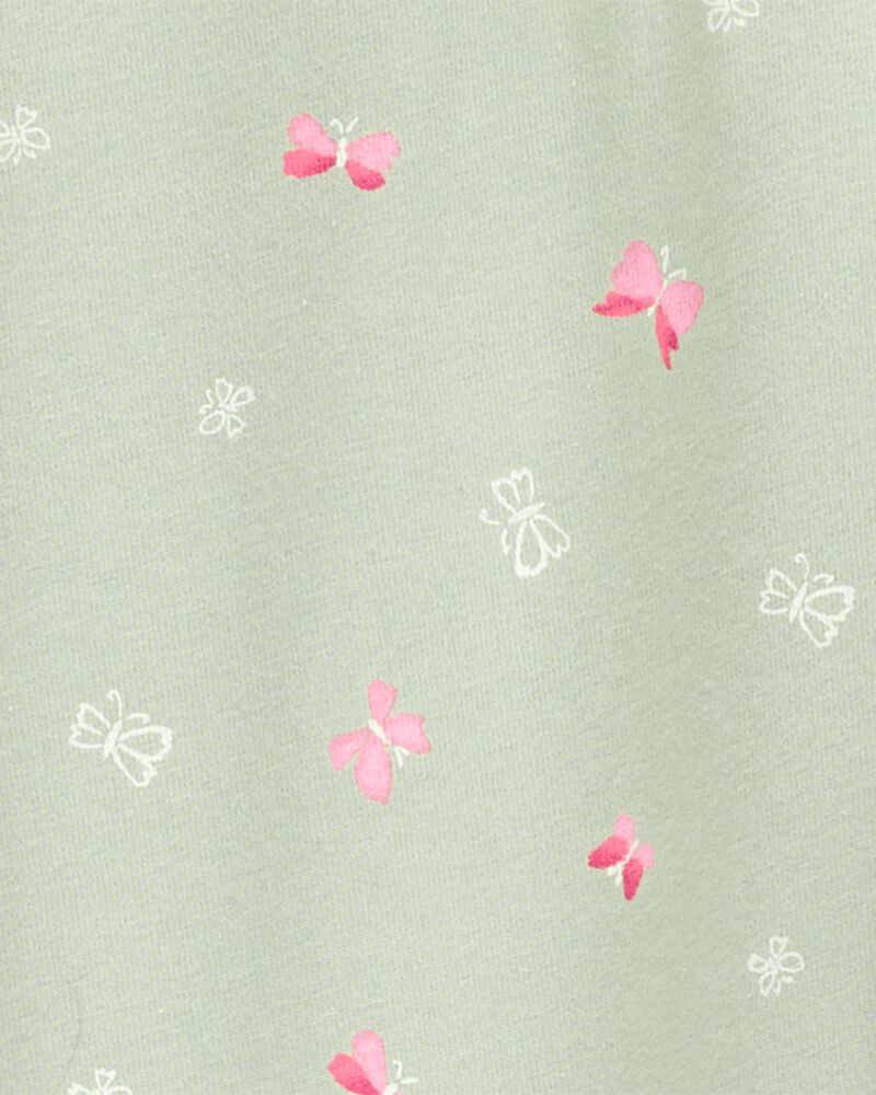 Kid Floral Stretch Leggings - Green, image 3 of 5 slides