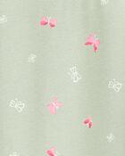 Kid Floral Stretch Leggings - Green, image 3 of 5 slides