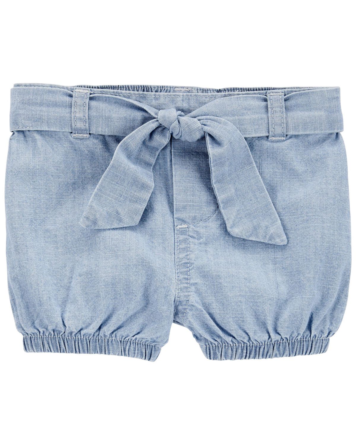 Hickory Wash Baby Knit Denim Bubble Shorts