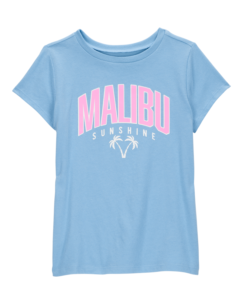 Kid Malibu Sunshine Short-Sleeve Graphic Tee - Blue, image 1 of 3 slides