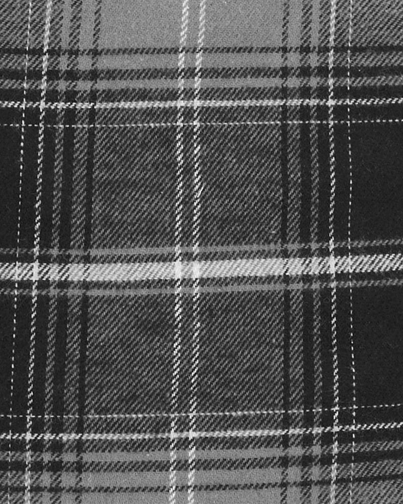 Kid Reversible Flannel Jacket - Black, image 4 of 6 slides