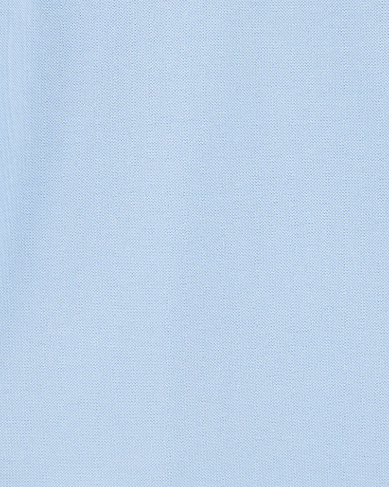 Kid 3-Pack Pique Uniform Polo Shirts - Light Blue, image 3 of 3 slides