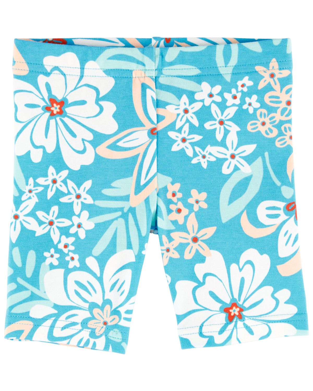 Blue Toddler Floral Bike Shorts