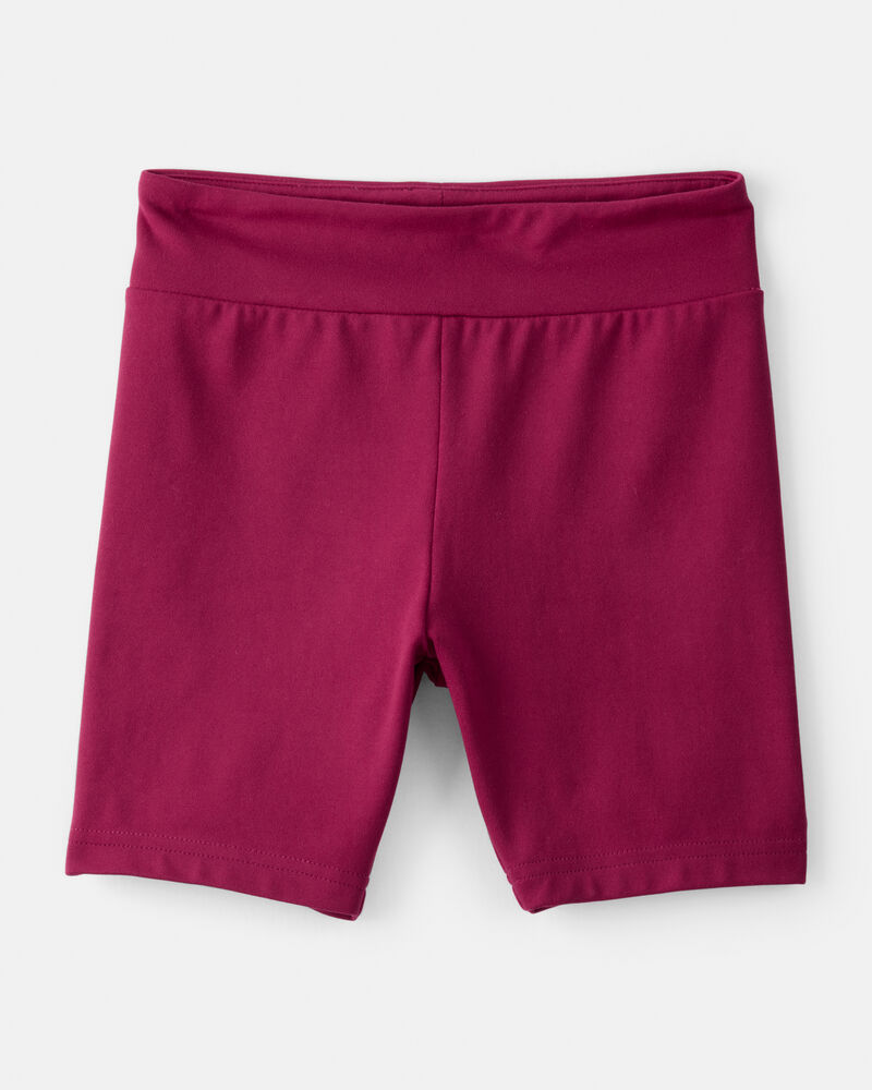 Girls Knit Bike Shorts - Burgundy, image 1 of 4 slides