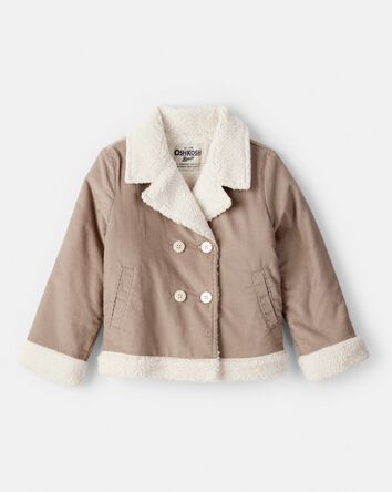 Toddler Girl Corduroy Long-Sleeve Fashion Jacket - Brown, 