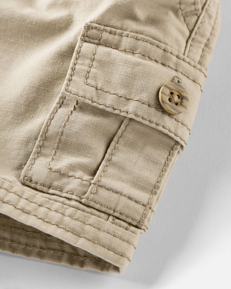 Baby Organic Cotton Cargo Shorts, image 3 of 4 slides