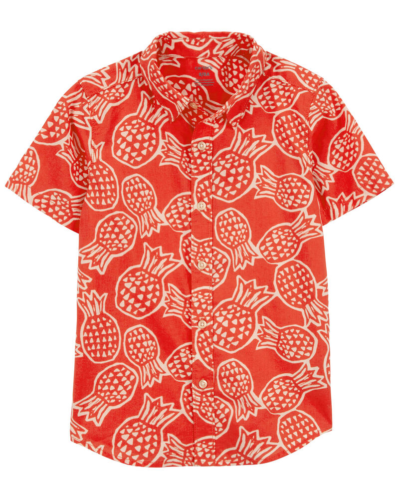 Kid Pineapple Button-Down Shirt, image 1 of 3 slides