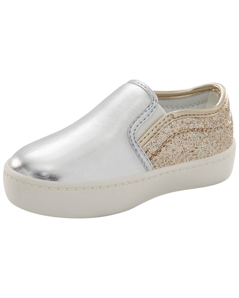 Toddler Metallic Slip-On Casual Shoes, image 6 of 7 slides