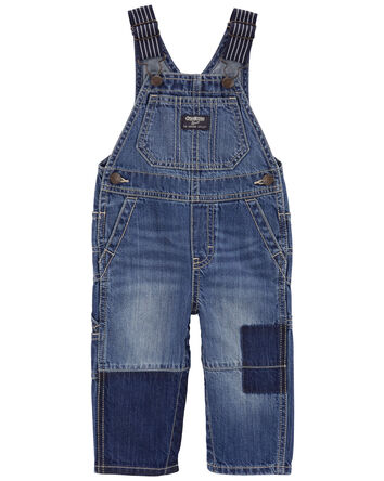 Baby Classic Denim Overalls: Removed Patch Remix, 