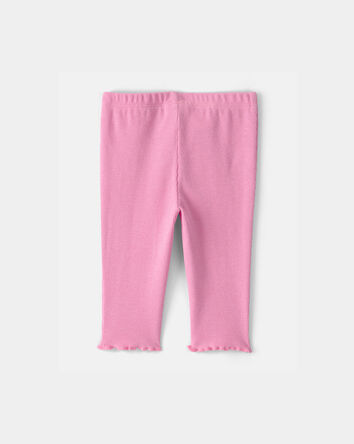 Baby Girl Rib Pants - Pink, 