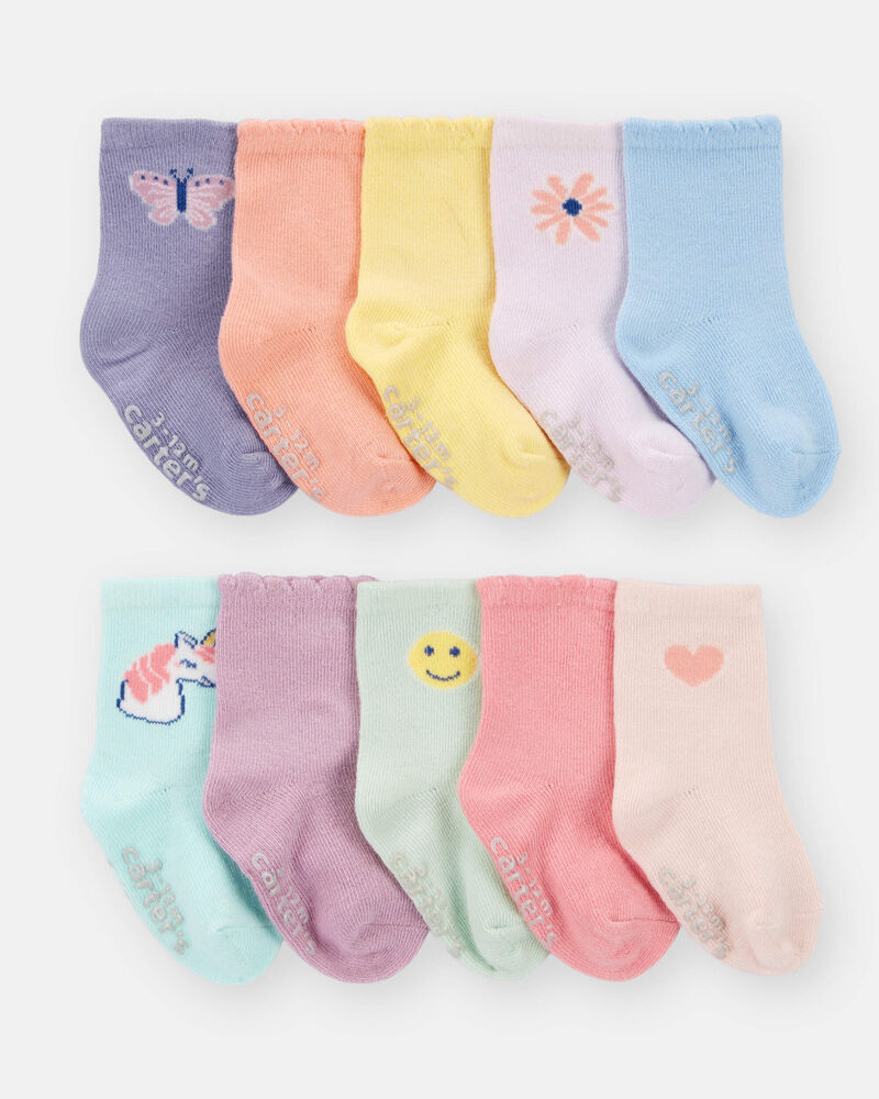 Baby 10-Pack Crew Socks, image 2 of 3 slides