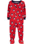 Red - Baby 1-Piece Mickey Mouse 100% Snug Fit Cotton Footie Pajamas