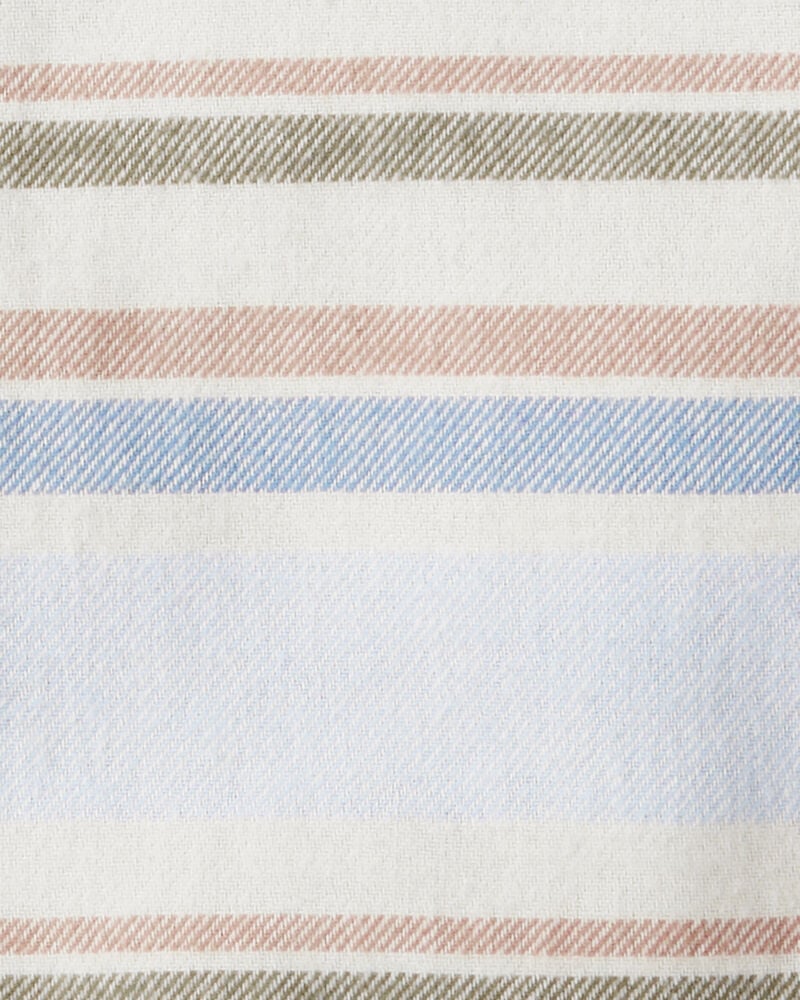Baby Boy Striped Cotton Long-Sleeve Button-Down Shirt, image 2 of 3 slides