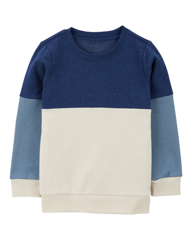 Toddler Colorblock Fleece Sweatshirt, image 1 of 3 slides