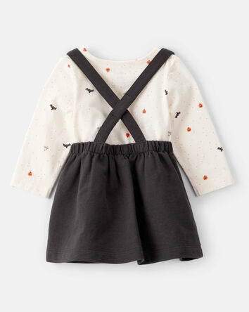 Baby 3-Piece Halloween Tee & Jumper Set - White/Black, 