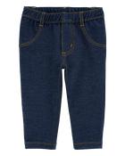 Baby Pull-On Faux Denim Pants, image 1 of 4 slides