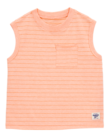 Baby Striped Textured Tank - Orange, 