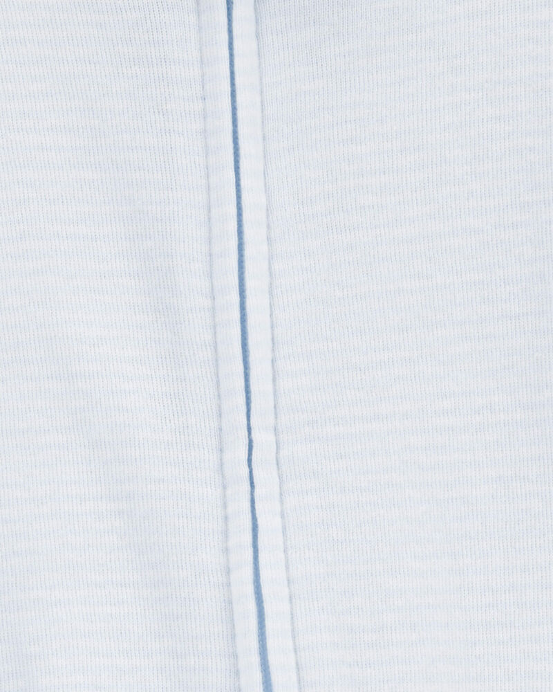 Baby 2-Pack Seagull Striped 2-Way Zip Cotton Sleep & Play Pajamas - Blue, image 3 of 4 slides
