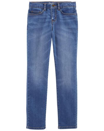 Kid Medium Blue Wash Slim-Fit Skinny-Leg Jeans, 