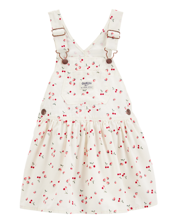 Toddler Girl Cherry-Print Jumper Dress - White, 
