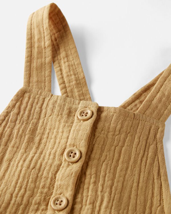 Prairie Grass Toddler Organic Cotton Gauze Overalls