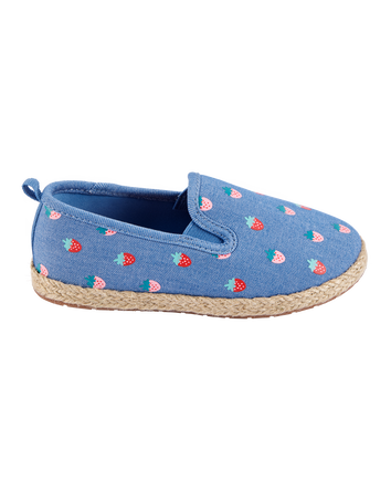Toddler Strawberry Slip-On Casual Shoes - Blue, 