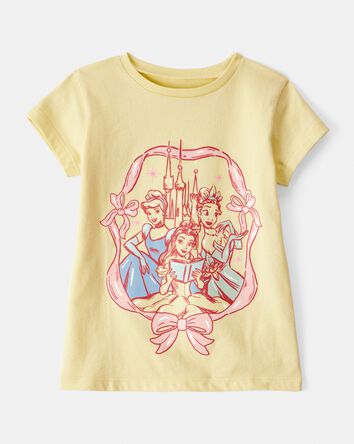 Toddler Girl Disney© Princess Short Sleeve Graphic Tee- Yellow, 