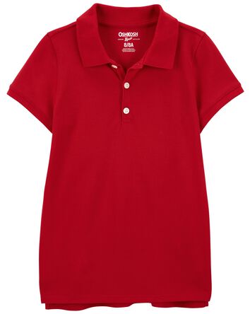 Kid Red Piqué Polo Shirt, 